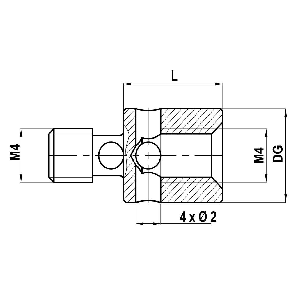Zeichnung vom Produkt BI M4 000 07 008 Zeichnung vom Produkt BI M4 000 07 008