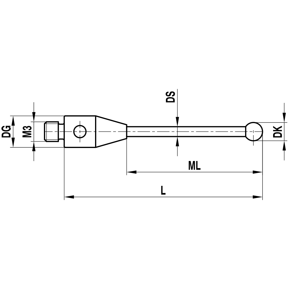 Zeichnung vom Produkt TH M3 S25 04 041