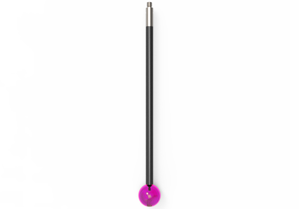 Gerade Taster;  Grundkörper: Stahl; Schaft: Kohlefaser; Kugel: Rubin