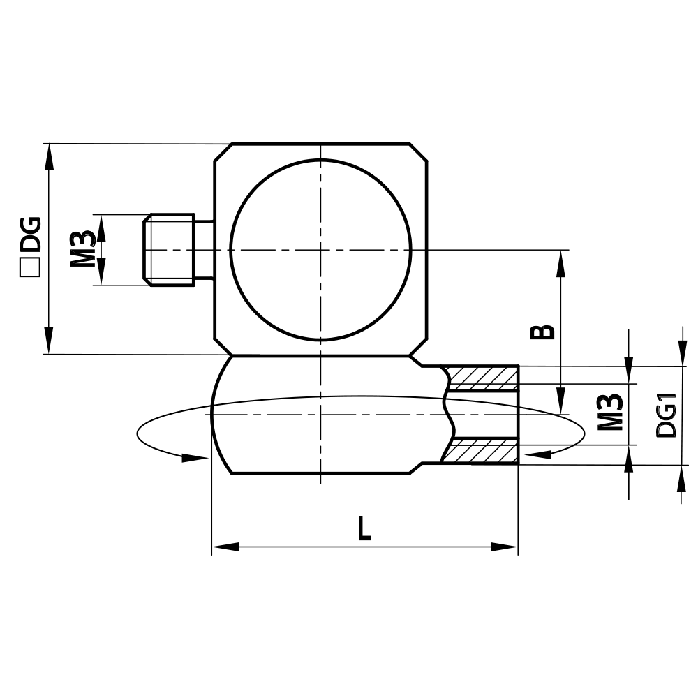 Zeichnung vom Produkt DI M3 000 06 012 Zeichnung vom Produkt DI M3 000 06 012