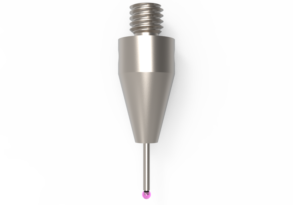 Gerade Taster;  Grundkörper: Titan; Schaft: Hartmetall; Kugel: Rubin