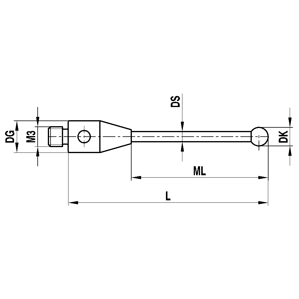 Zeichnung vom Produkt TH M3 020 04 070