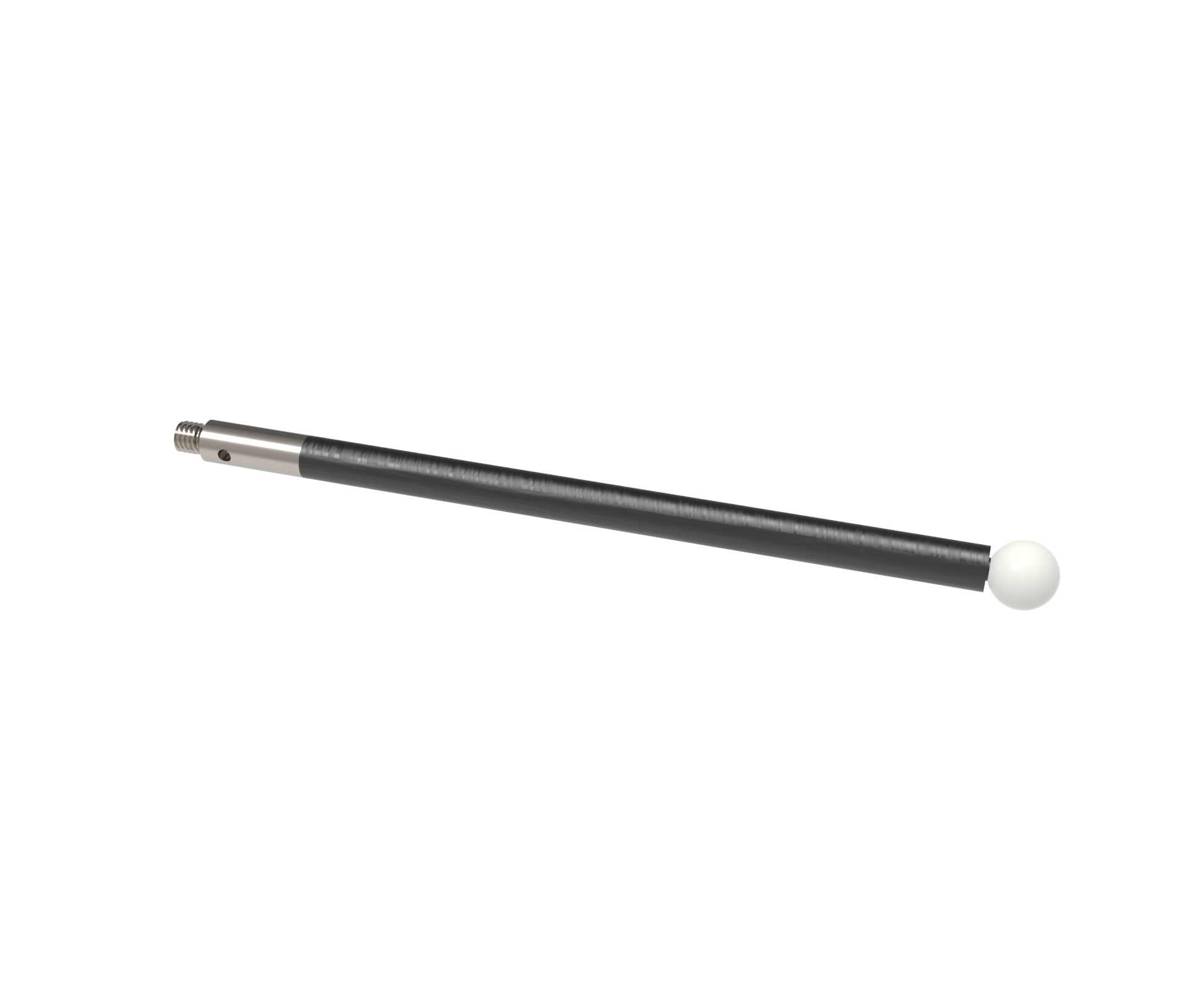 Gerade Taster;  Grundkörper: Stahl; Schaft: Kohlefaser; Kugel: Zirkonoxid