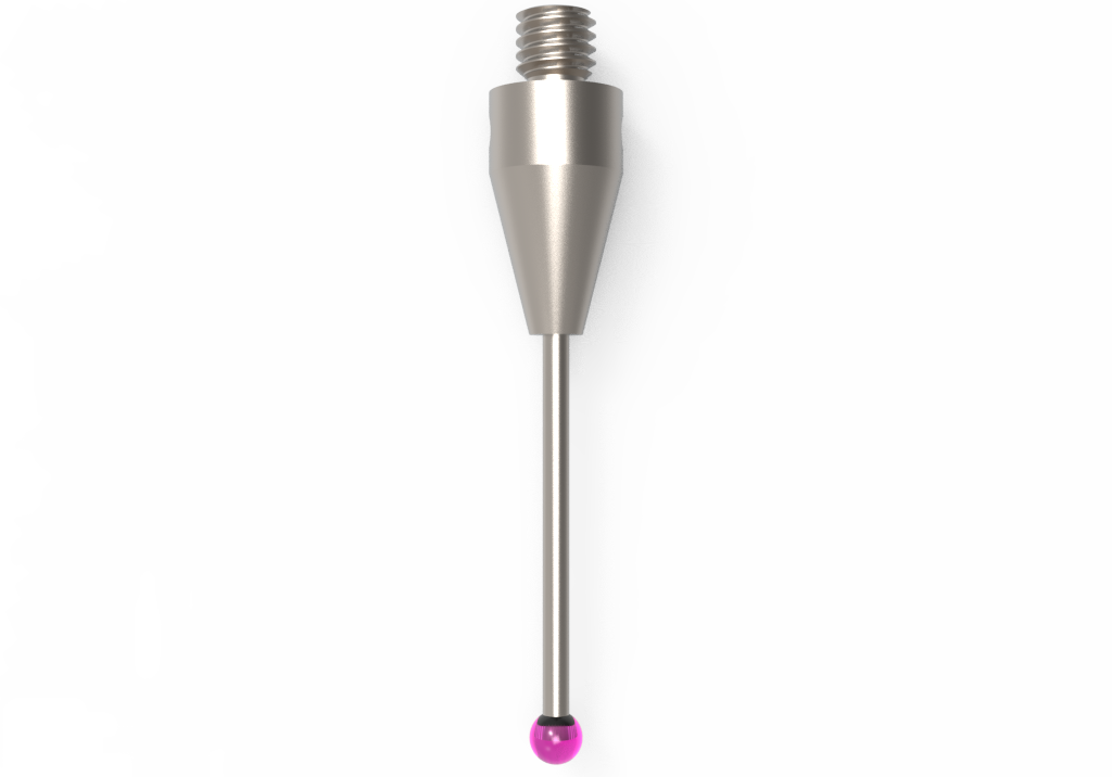 Gerade Taster;  Grundkörper: Titan; Schaft: Hartmetall; Kugel: Rubin