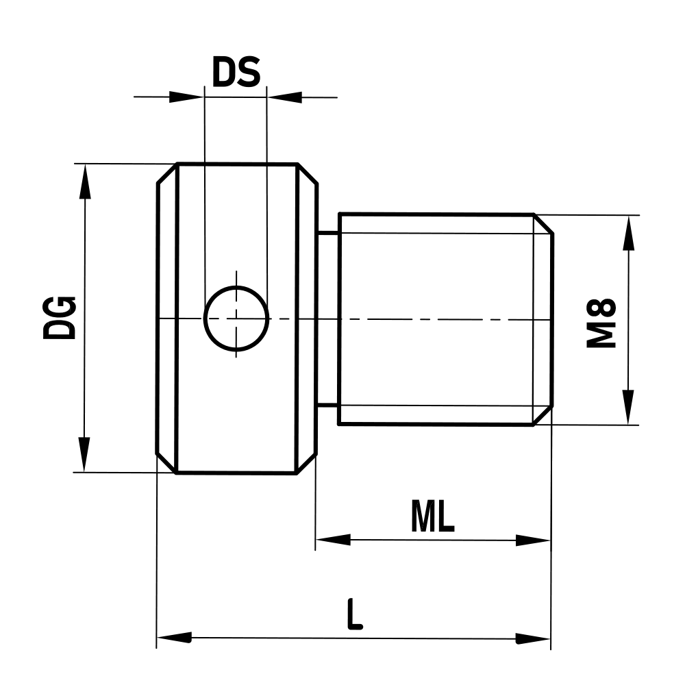 Zeichnung vom Produkt GW M8 000 15 020