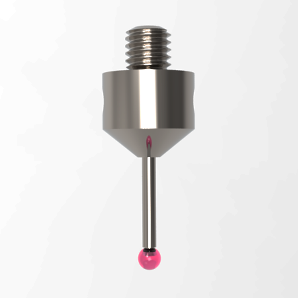 Gerade Taster;  Grundkörper: Titan; Schaft: Hartmetall; Kugel: Rubin