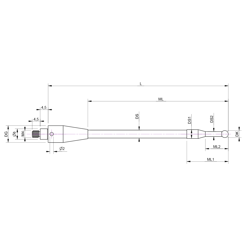 Zeichnung vom Produkt TK M4 020 B 95 051