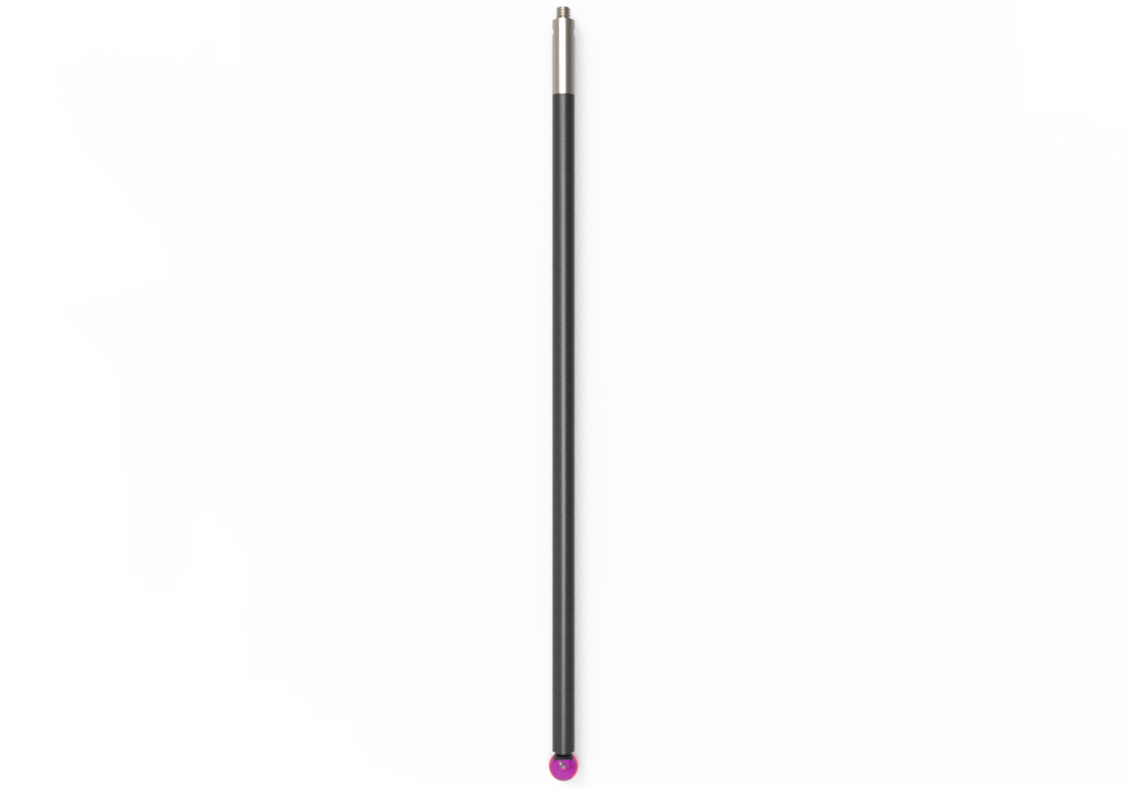 Gerade Taster;  Grundkörper: Stahl; Schaft: Kohlefaser; Kugel: Rubin