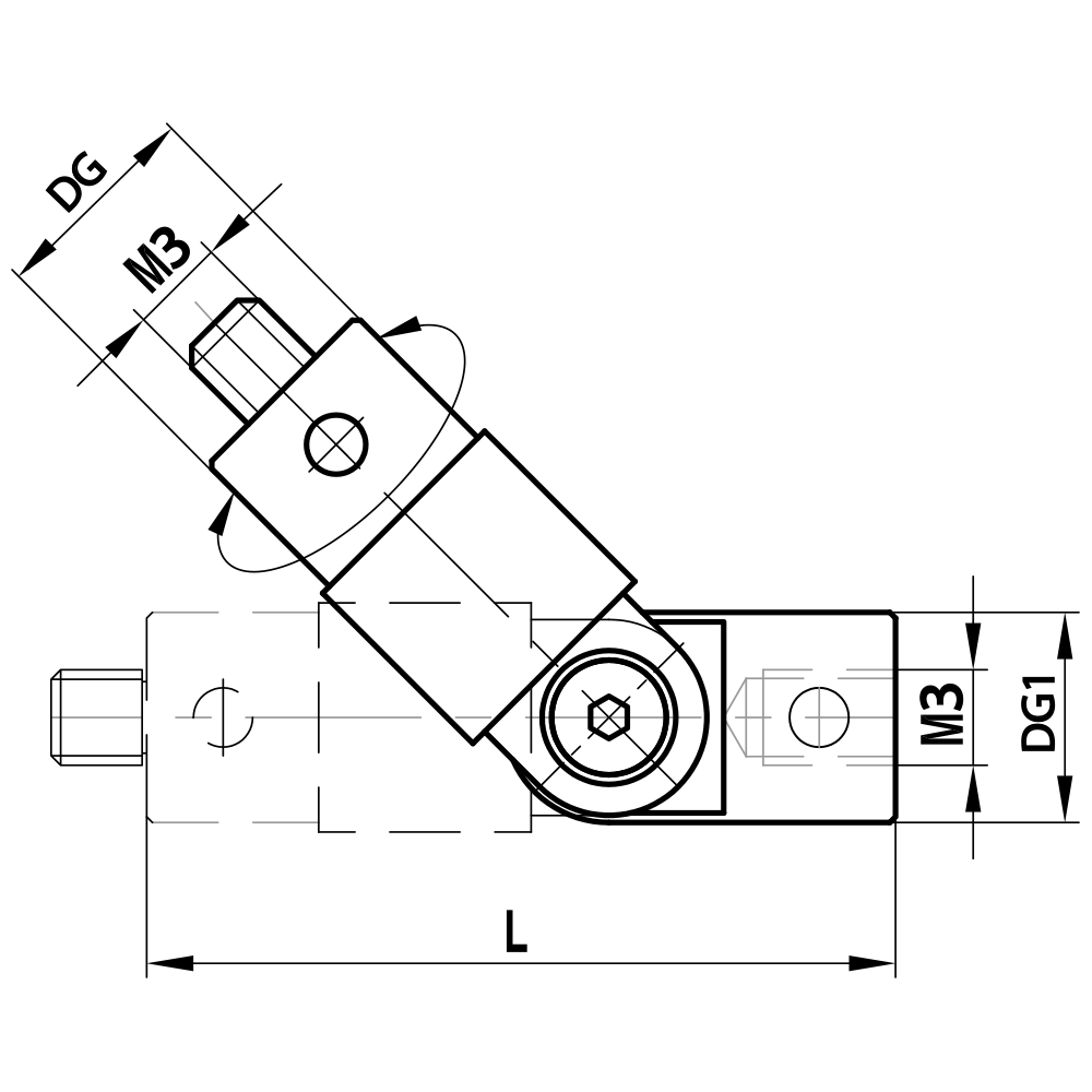 Zeichnung vom Produkt GI M3 000 04 017 Zeichnung vom Produkt GI M3 000 04 017