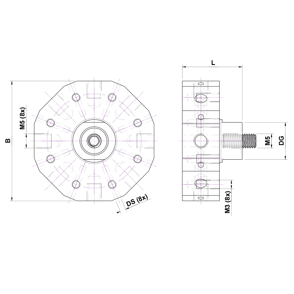 Zeichnung vom Produkt KH M5 L08 13 021