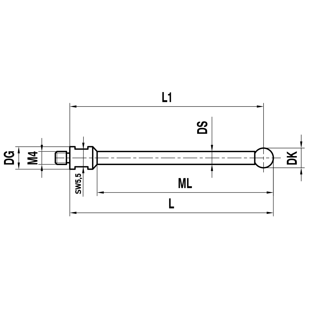 Zeichnung vom Produkt TH M4 040 07 020