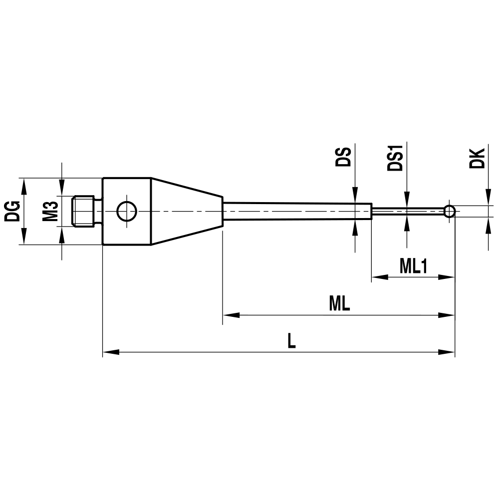 Zeichnung vom Produkt TH M3 DC10 05 040