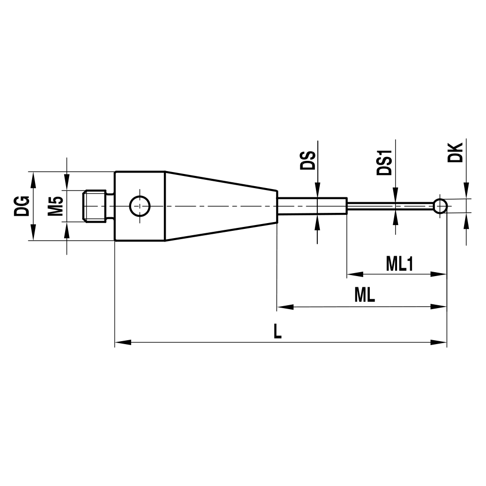 Zeichnung vom Produkt TH M5 005 10 075