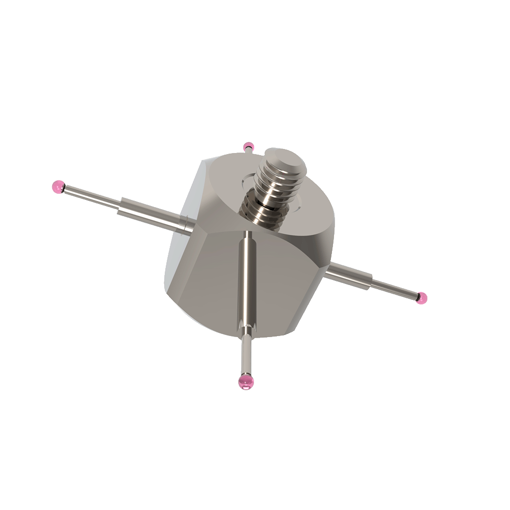 Sterntaster;  Grundkörper: Titan; Schaft: Hartmetall; Kugel: Rubin