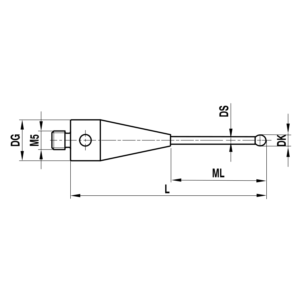Zeichnung vom Produkt TH M5 015 10 020