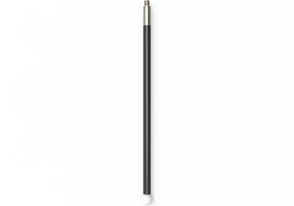 Gerade Taster;  Grundkörper: Stahl; Schaft: Kohlefaser; Kugel: Zirkonoxid