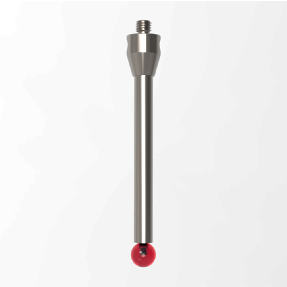 Gerade Taster;  Grundkörper: Titan; Schaft: Hartmetall; Kugel: Rubin