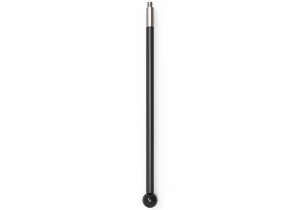 Gerade Taster;  Grundkörper: Stahl; Schaft: Kohlefaser; Kugel: Siliziumnitrid