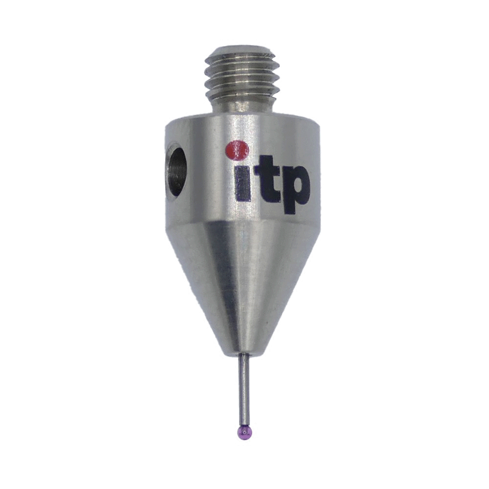 Gerade Taster;  Grundkörper: Titan; Schaft: Hartmetall; Kugel: Rubin