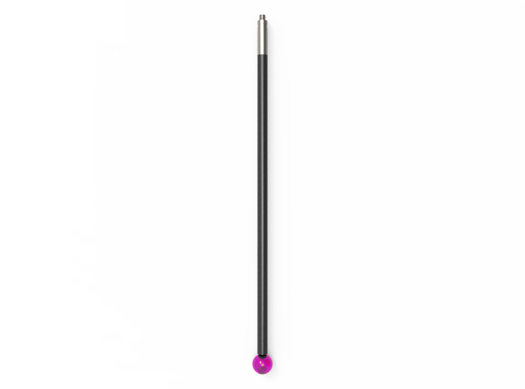 Gerade Taster;  Grundkörper: Stahl; Schaft: Kohlefaser; Kugel: Rubin