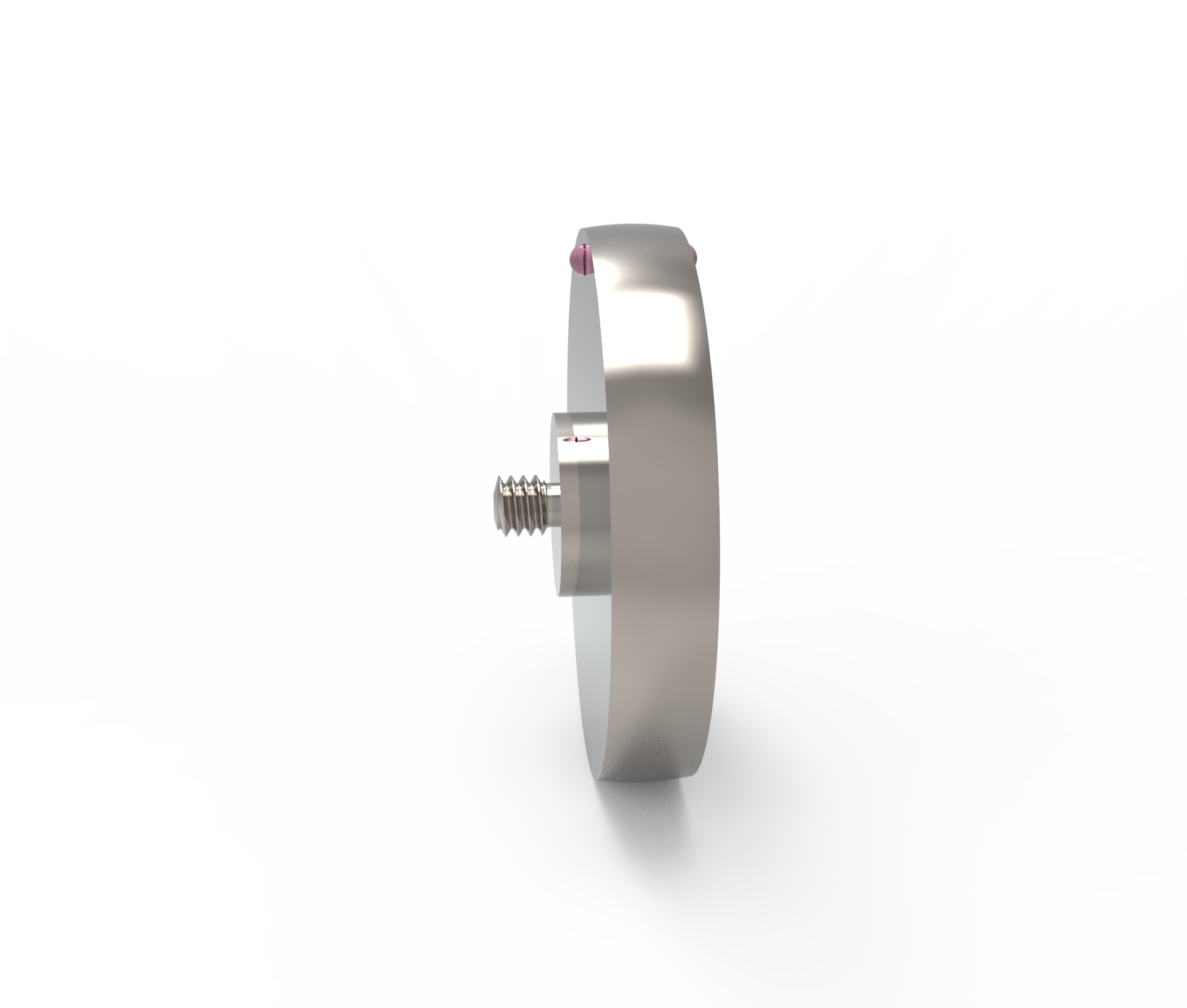 Scheibentaster;  Grundkörper: Stahl; Schaft: Stahl; Kugel: Stahl/Rubin