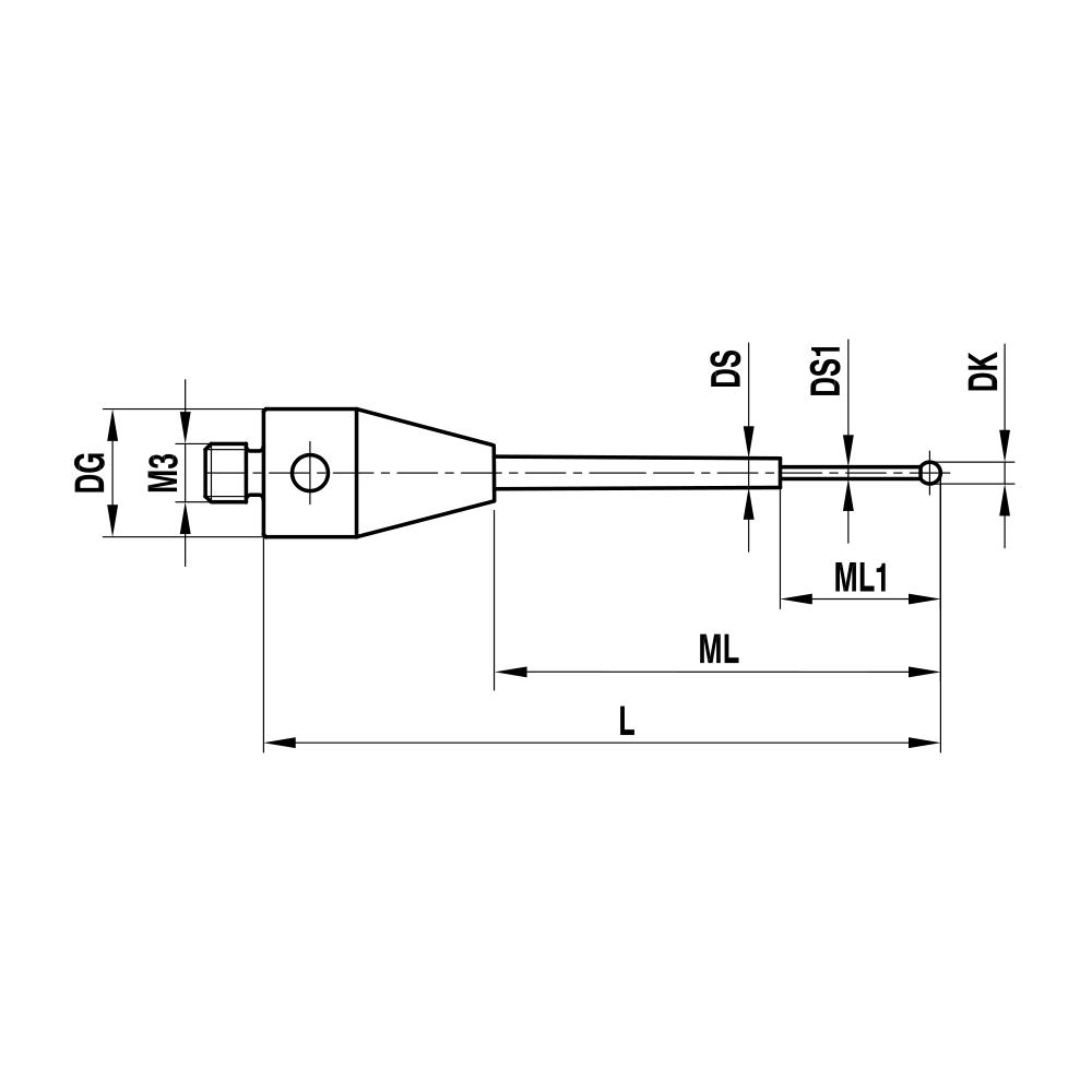 Zeichnung vom Produkt TH M3 010 05 030
