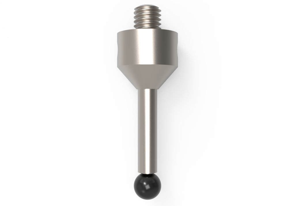 Gerade Taster;  Grundkörper: Titan; Schaft: Hartmetall; Kugel: Siliziumnitrid