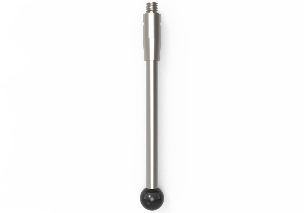 Gerade Taster;  Grundkörper: Stahl; Schaft: Hartmetall; Kugel: Siliziumnitrid