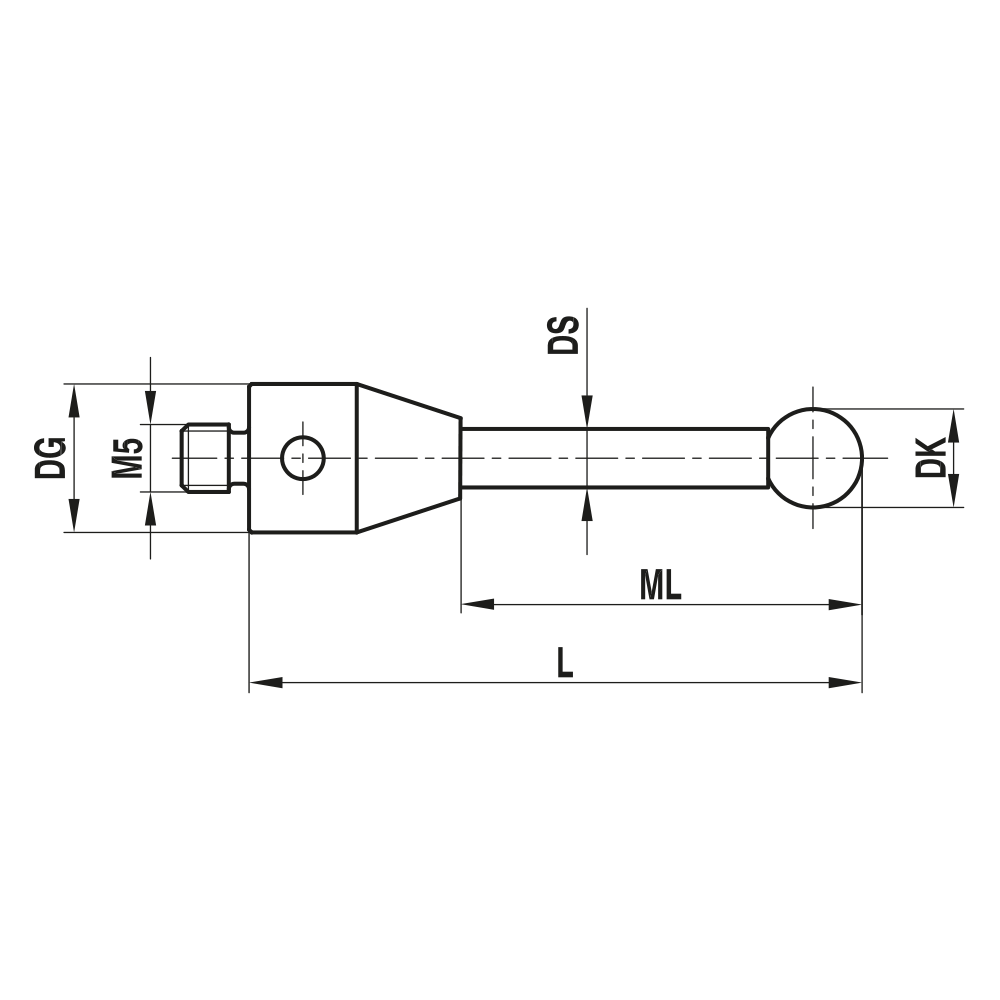 Zeichnung vom Produkt TH M5 DC50 11 075